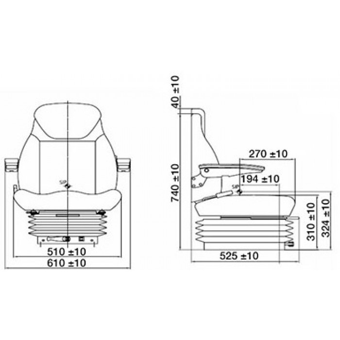 CS85 H/C1 AR Fabric Seat - Image 5